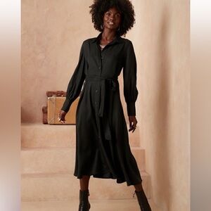 NWT! Banana Republic Tencel Shirtdress — Elegant Long Sleeve